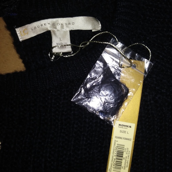 Sparkly deep blue/elec purple swing sweater. - Picture 2 of 4
